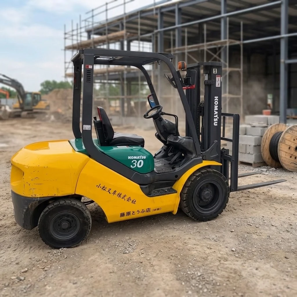 Montacargas Komatsu en obra